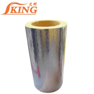 ISOKING tuberia de lana de vidrio tuyau en fibre de verre avec FSK pour isolation <span class=keywords><strong>coquille</strong></span> de tuyau en laine de verre - Product Image 5