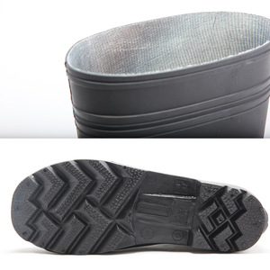 Scarpe da pioggia impermeabili fotovoltaiche con testa in acciaio e fondo in acciaio, stivali da pioggia da uomo antiperforazione e antiurto per l'industria delle costruzioni - Product Image 6