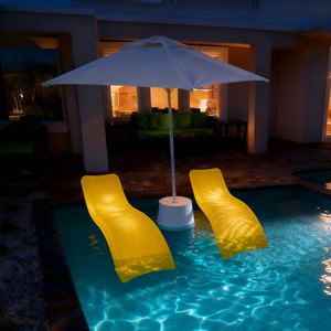 Repisa de <span class=keywords><strong>bronceado</strong></span> para piscina, muebles de jardín para exteriores, salón de playa de plástico, silla de piscina con luz LED, sillones reclinables de energía <span class=keywords><strong>Solar</strong></span>, tumbonas - Product Image 4