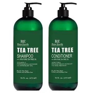 TERRA GREZZO Tea Tree Shampoo e Condizionatori Kit-Contiene olio di tea tree puro per il prurito e secco scalps