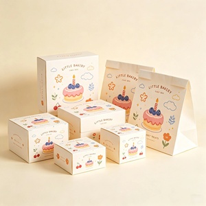 Wholesale Custom Printed Cake Boxes Clear Window <b>Kraft</b> Paper Bakery <b>Box</b> Packaging Bulk Food Container for Donut Muffin Cookie - Product Image 3