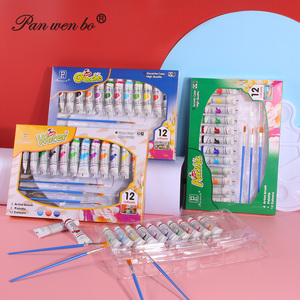 Panwenbo Art Dessin Pigment Non toxique <span class=keywords><strong>Gouache</strong></span> Peinture en Tube Professionnel 12ml 12 Couleurs <span class=keywords><strong>Gouache</strong></span> Peinture Set pour Artistes Débutants - Product Image 6