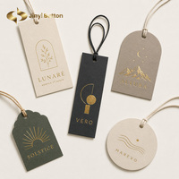 Étiquettes volantes personnalisées en papier avec logo de marque, marquage à chaud, conception sur mesure, OEM ODM, pour vêtements, de la fabrique Jiny
