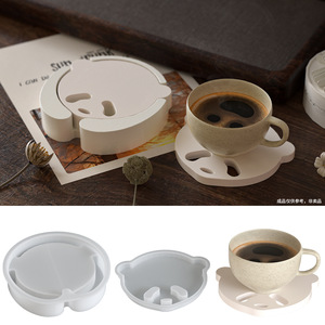 Nuovo stile di stampo per sottobicchieri in resina epossidica piccolo orso in Silicone portautensili portabicchieri - Product Image 1