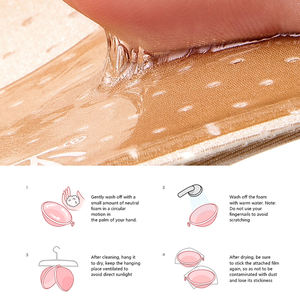 Soutien-gorge adhésif sans bretelles auto-adhésif réglable avec chaîne de tirage Pétales de poitrine invisibles pour robe de mariée de la mariée - Product Image 6