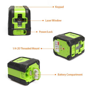 HUEPAR kendinden tesviye Huepar 9011G , OEM 2 yeşil çapraz çizgiler lazer seviyesi - Product Image 4
