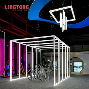 New-product Luminous Aluminum Exhibition Tunnel Suspended Ceiling With LED Strips On Four Sides For Indoor Show