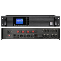 4 Kanal 350W D Sınıfı Güç Amplifikatörü Profesyonel Ses Amplifikatörü LCD Ekranlı ve 70V Çıkışlı