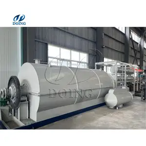New Technology 2024 waste tyre plastic recycling fuel oil pyrolysis machine rubber tyre oil pyrolysis plant