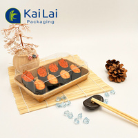 Caja de comida desechable de grado alimenticio reciclable Embalaje de papel Caja de sushi para llevar Papel reciclado biodegradable Bandeja de pulpa de sushi