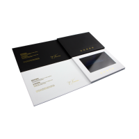 Vente en gros Huihong HH-4011 Lecteur publicitaire LCD multi-écrans pour cartes de vœux papier, avec bronzage noir, fait main, pour cadeaux d'anniversaire et usage professionnel