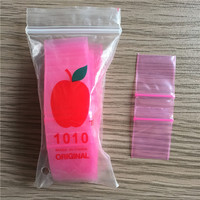 Sacs en plastique pour pommes de taille personnalisée, prix d'usine Qingdao, avec logo, petits sacs imprimés, mini-sacs refermables