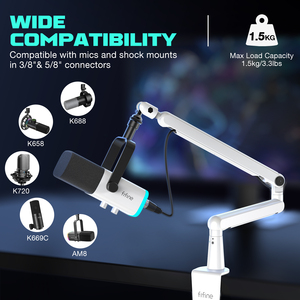 <span class=keywords><strong>BM88</strong></span> fifine ที่ทนทานแขนบูมมีความยืดหยุ่นสูงแขนบูมมีความยืดหยุ่นขาตั้งไมค์บูมปรับได้พร้อมที่หนีบทนทาน - Product Image 6