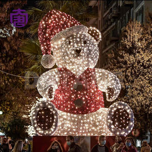 Outdoor Christmas Ip65 Decoration Shopping Mall Commercial 3d Lighted Teddy Bear <b>Light</b> - Product Image 3