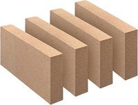 Briques isolantes haute densité de qualité alimentaire 3218 ° Lot de 4 plaques chauffantes F 9*4.5*1.25 pouces pour poêle à bois, four à pizza, four et cheminée