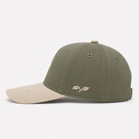 Gorra de Béisbol Bordada Personalizada, Informal, para Uniforme de Club, con Visera de Sarga de Algodón en Contraste y Correa Ajustable, Fabricada por OEM