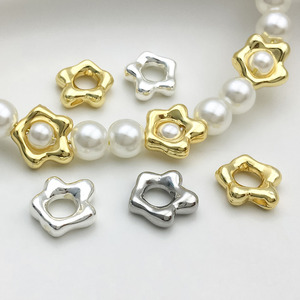 Star Shape Metal <b>Beads</b> Gold <b>Silver</b> For DIY Jewelry Accessories TA06 - Product Image 3