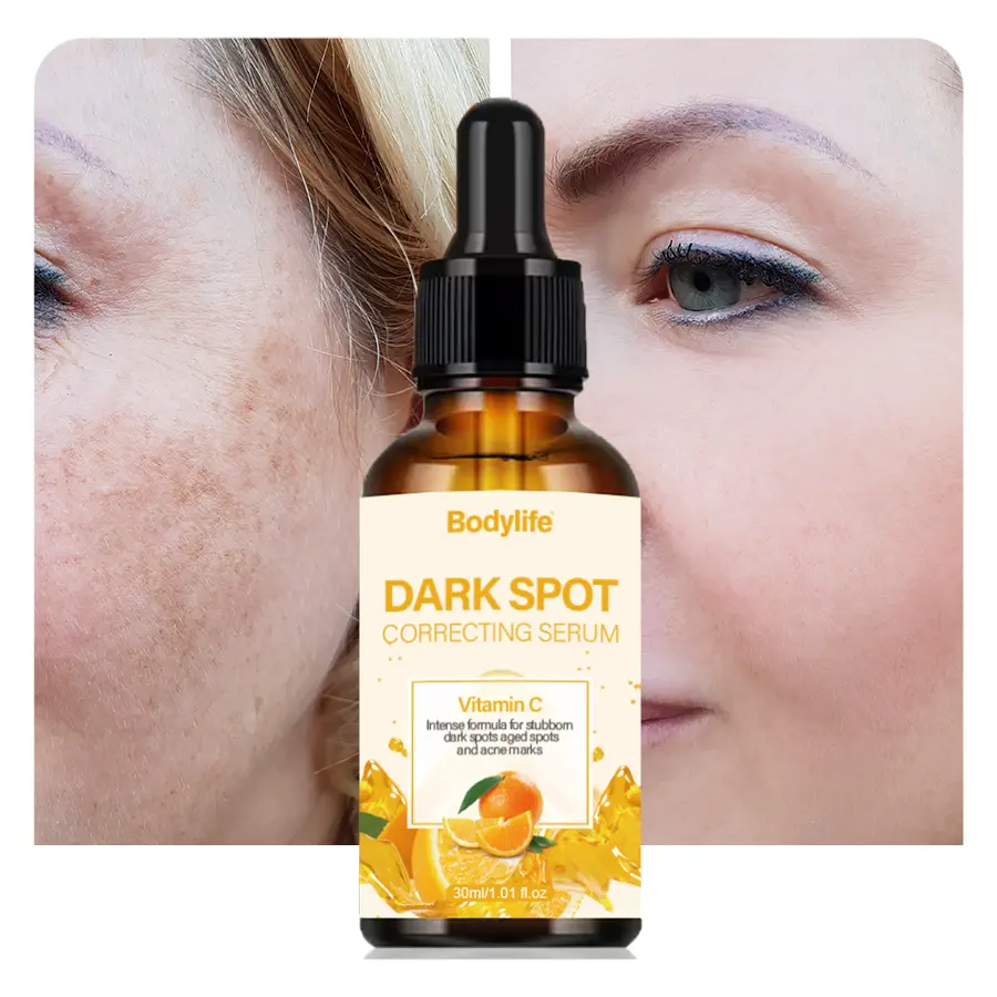Custom logo Skincare Anti Wrinkle Dark Spot Corrector Remover Anti-Aging Glow Pure Vitamin C Serum For Face