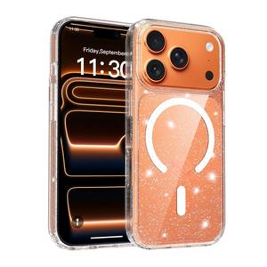 Étui de téléphone portable pour 17 Pro, en TPU et acrylique, design professionnel, paillettes, haute transparence, grande fenêtre, protection 360°, antichoc - Product Image 5
