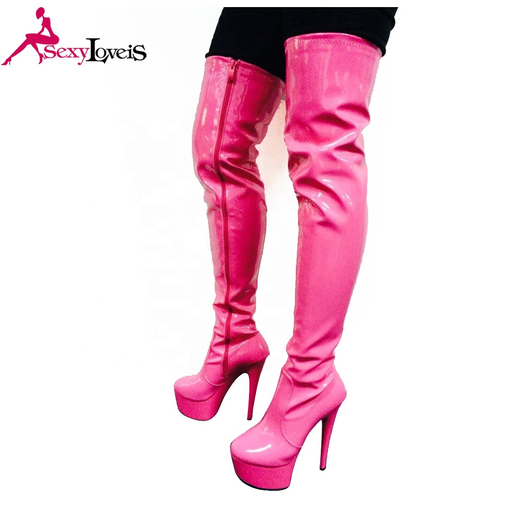 High Boots Botas Largas Rosas Botas Goticas Botas Largas Tacones