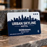 Carte de porte d'hôtel NFC RFID étanche et durable, puce 13,56 MHz, carte PVC vierge avec accès intelligent