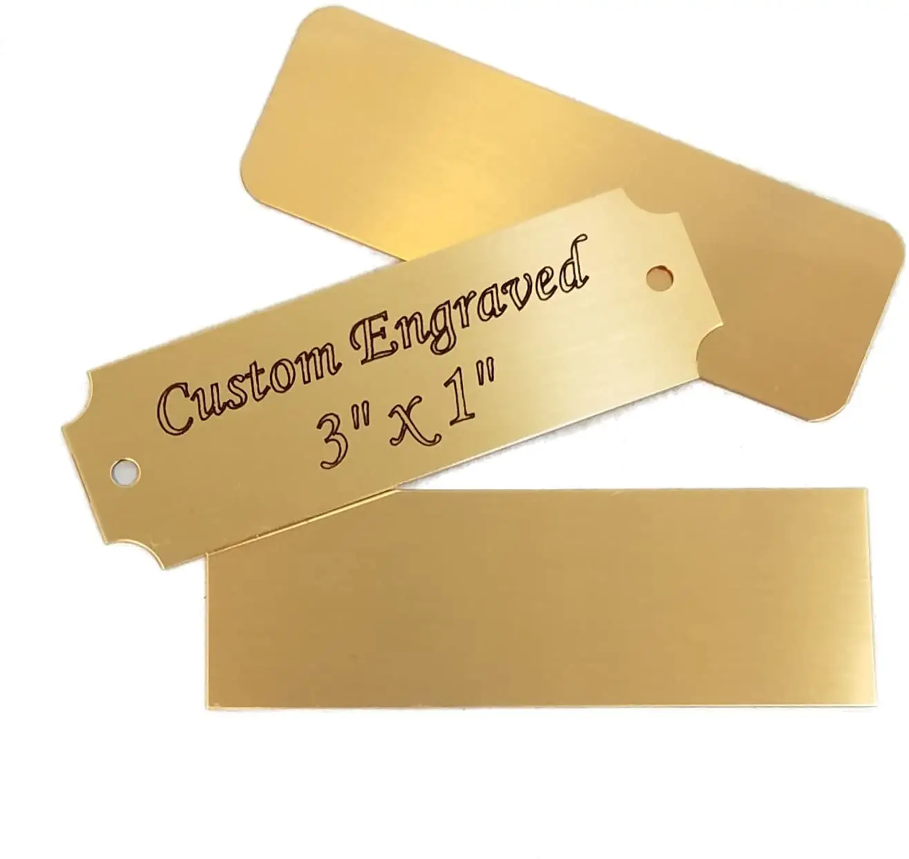 Custom Gepersonaliseerde Metalen Label Gegraveerd Geborsteld Messing Label Naamplaatje Messing Plaat