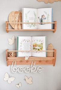 Scaffali per bambini moderni decorazioni murali <span class=keywords><strong>Montessori</strong></span> stanza dei bambini in legno galleggiante mensola ganci scuola materna Baby-Room decorazione bambino - Product Image 5