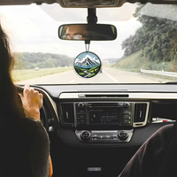 Désodorisants de voiture en papier personnalisables (logo/texte), tablettes parfumées, décorations suspendues pour rétroviseur, accessoires de voiture, pendentifs intérieurs