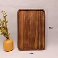 Acacia houten dienblad Japanse stijl minimalistisch servies fruit brood schaal ovaalvormig creatief acacia houten dienblad