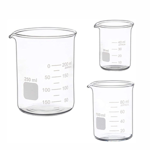 प्रयोगशाला ग्लैसवेयर 50 मिली 250 मिली 500 मिली 1000 मिलीलीटर गर्मी प्रतिरोधी ने बिक्री के लिए बीकर से ग्लास कम मापने वाली बीकर्स ग्लास कम मापने - Product Image 4