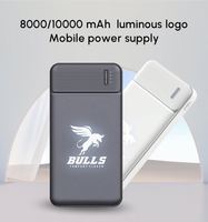 Ücretsiz örnek özel Logo ince Mini hızlı şarj güç banka 8000mAh/10000mAh PowerBank promosyon pazarlama hediye