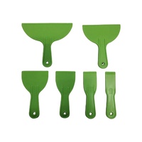 Ensemble de 5 spatules industrielles multifonctions en plastique vert, couteaux à mastic flexibles pour murs peints et carrosseries de voitures 1