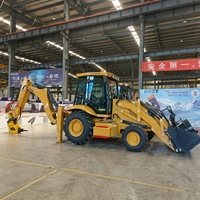 115HP 125HP Backhoe Loader Kontrol Pilot Hidrolik Canggih Excavator Beroda