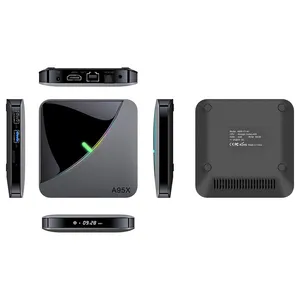 A95x F3 không khí RGB ánh sáng TV BOX ANDROID 9.0 Amlogic s905x3 2GB 16GB Dual Wifi 8K phương tiện truyền thông Máy nghe nhạc Set Top Box