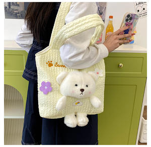 Tas tangan anak perempuan, tas ransel Mini lucu kartun beruang mewah, tas sekolah modis anak-anak - Product Image 3