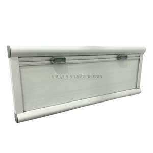 Ventana de bisagra lateral para caravana de 800x400mm, ventana plana de ángulo recto para caravana con redes a prueba de insectos y cortinas opacas - Product Image 6