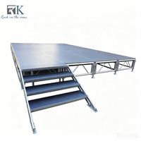 Scène portable en alliage d'aluminium avec escalier, plateforme modulaire, scène de concert