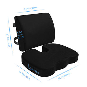 Satu Set bantalan busa memori ortopedi Coccyx dan bantal busa memori penopang pinggang - Product Image 6