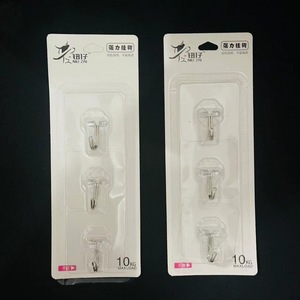 3-pack transparent adhesive <b>hooks</b>, everyday household adhesive <b>hooks</b>, bathroom <b>hooks</b>, no-drill kitchen <b>hooks</b>, one yuan - Product Image 2