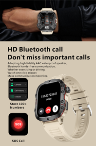 Reloj Inteligente con Logotipo Personalizado, Monitor de Actividad Física, Frecuencia Cardíaca, Presión Arterial, Táctil, SOS, Reloj Deportivo Grande para Hombre y Mujer, IP67, Pantalla TFT de 1.96 Pulgadas, 4 - Product Image 4