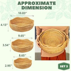 Keranjang Cuci Pakaian 120L Warna Pink Rotan Dua Tingkat dengan Tutup, Keranjang Jute untuk Kamar Mandi - Product Image 2