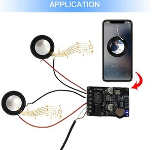 Carte d'amplification audio stéréo XY-P40W 5.0 40Wx2 avec récepteur BT, alimentation CC 12/24V - Product Image 3