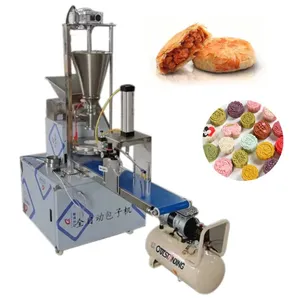 Various Shapes Mooncake Shortcake Mochi Maker Siopao Machine Maker Home Use Round Shape Steamed Bun Forming Machine