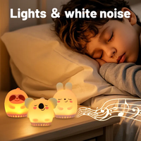 Mini haut-parleurs de sons sans fil portables Nouveau design RGB LED Night Light White Noise Machine pour bébé et adulte