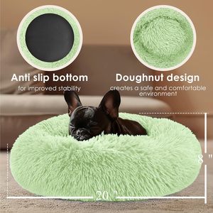 Cama Redonda de Felpa de Algodón de Lujo para Perros y Gatos, Antideslizante, de 50-70 cm - Product Image 2