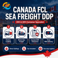 Fret maritime Chine-Canada FCL 20ft 40ft Conteneur DDP Agent d'expédition Amazon FBA Logistique professionnelle Logistique tout-en-un