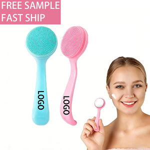 Brosse nettoyante visage personnalisée avec logo, en silicone doux, pour le nettoyage, le massage et l'exfoliation du visage - Product Image 1