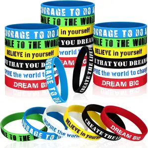 Cotação motivacional personalizada Pulseiras De Silicone De Futebol Pulseiras De Borracha De Silicone Logotipo Personalizado