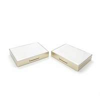 Boîte à fards à paupières et poudres cosmétiques transparente Yanxing avec miroir double grille carré en plastique ABS