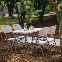 Outdoor Granit Quadratischer Kunststoff-Klapptisch Hergestellt in China